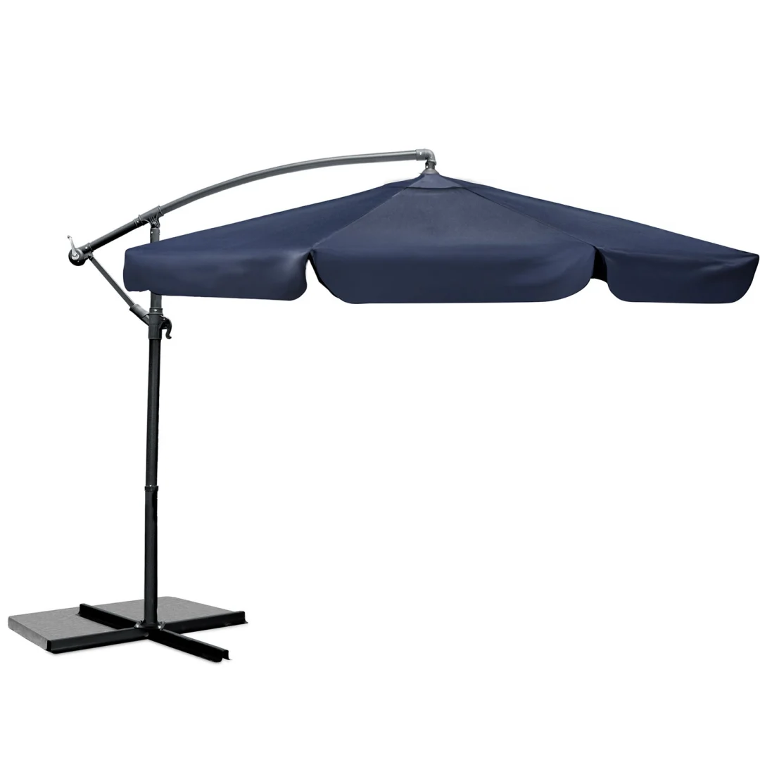 Sklopivi vrtni suncobran, 6 dijelova, 350 cm, s navlakom, Plonos PL-880, siva, var. 488002_4