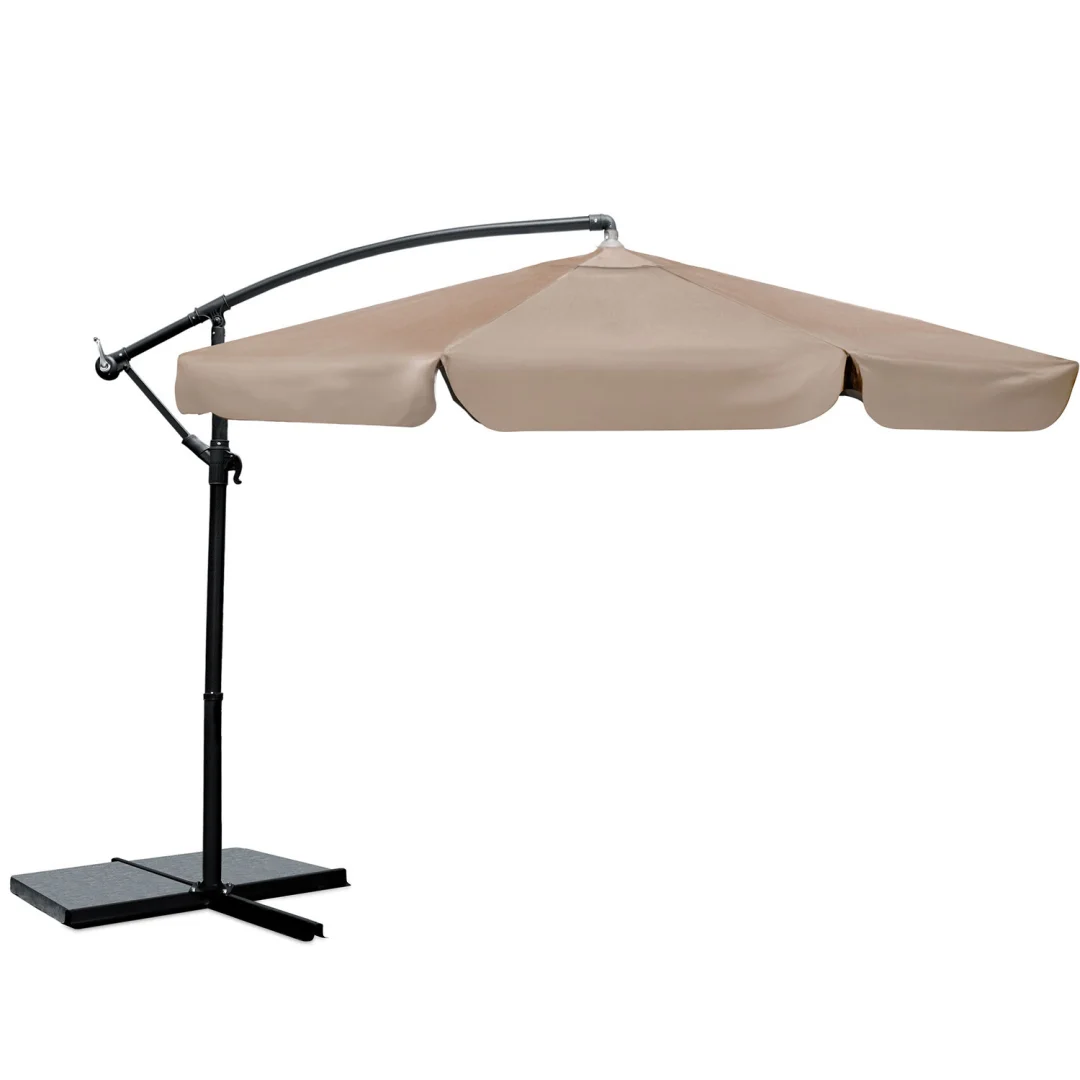 Sklopivi vrtni suncobran, 6 dijelova, 350 cm, s navlakom, Plonos PL-880, siva, var. 488003_2