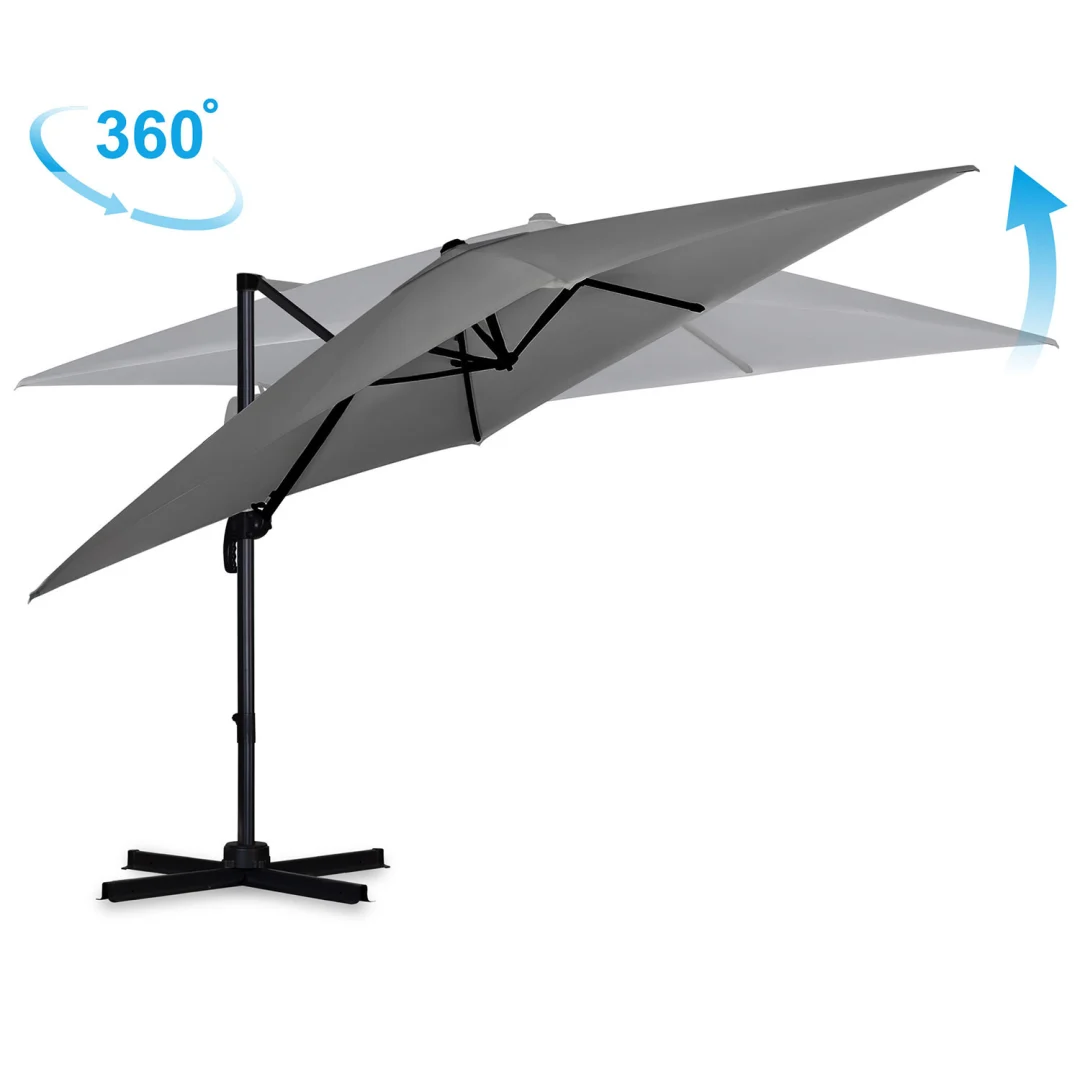 Sklopivi vrtni suncobran, 8 segmenata, 420 cm, s navlakom, Plonos PL-883_10