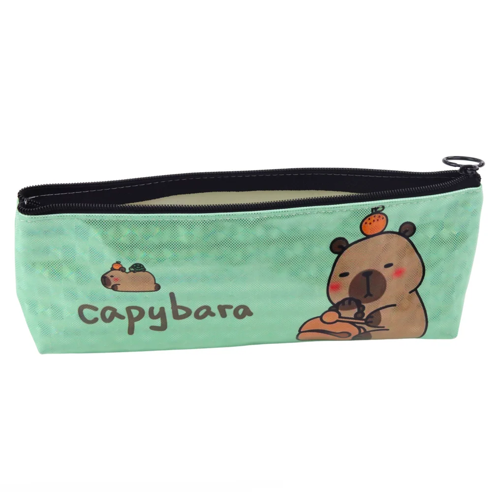 Školska pernica Capybara metalik svjetlucavo zelena_2