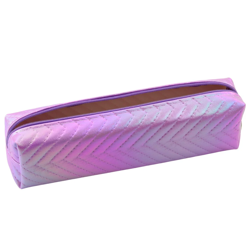 Školska pernica-organizator holografska, riblja kost, ljubičasta 21x6cm_2