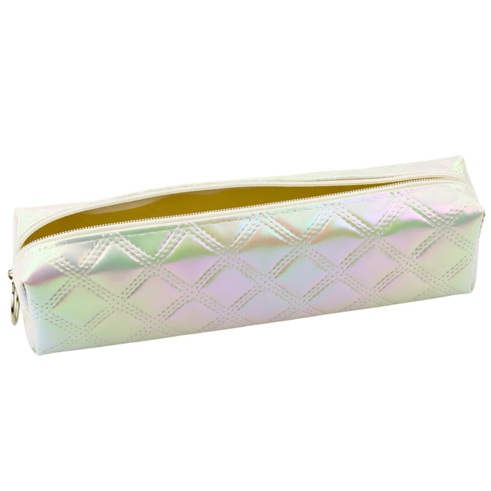 Školski organizator za pernice s reljefnim uzorkom, biserno bijela 21x6 cm_2