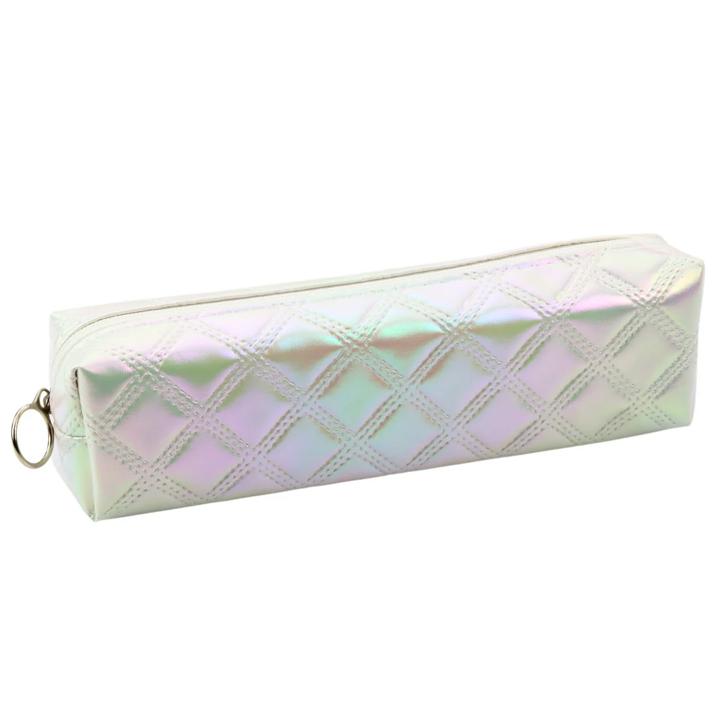 Školski organizator za pernice s reljefnim uzorkom, biserno bijela 21x6 cm_3