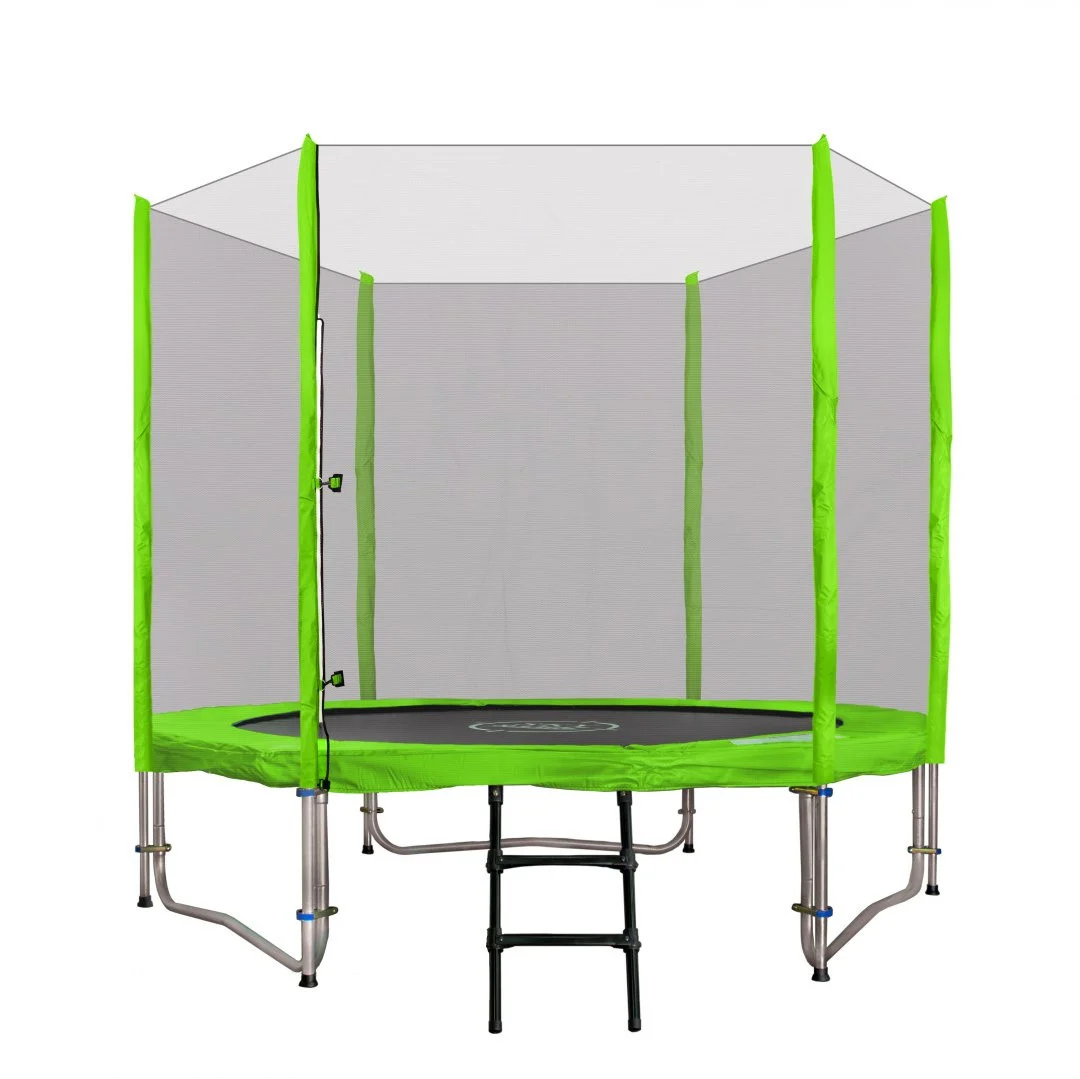 SkyRamiz vrtni trampolin 244 cm 8 stopa za djecu zeleni + pribor, zelena_1