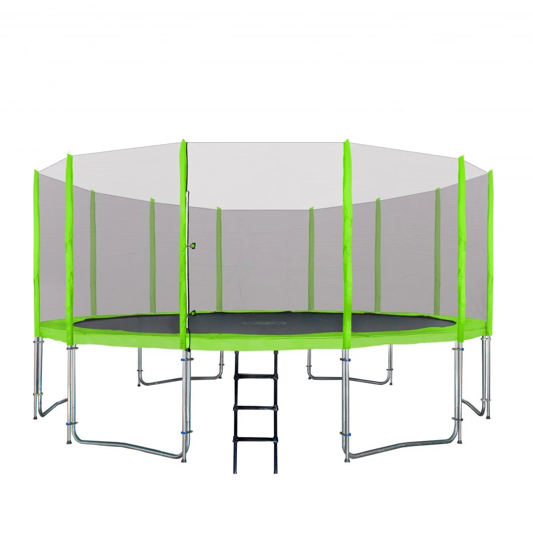 SkyRamiz vrtni trampolin 487 cm 16 stopa za djecu zeleni + pribor, zelena_1