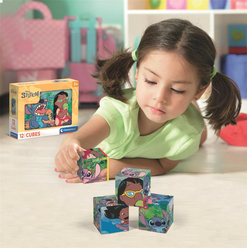 Slagalica 12 kockastih blokova DISNEY STITCH Clementoni 41347_3