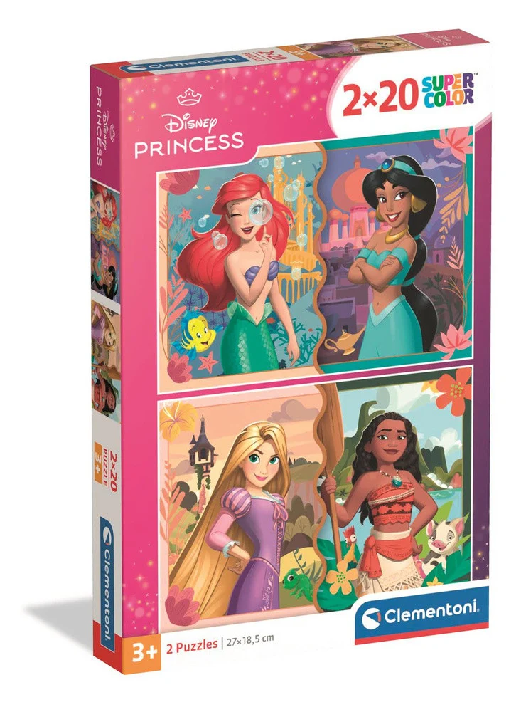 Slagalica 2x20 Super Color DISNEY PRINCEZE | Clementoni 24092 | 3+_1