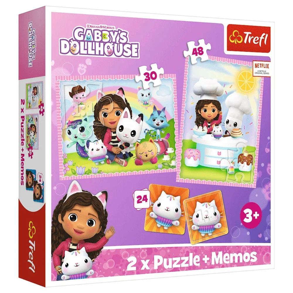 Slagalica 4u1 Gabby's Dollhouse Trefl 93382_1