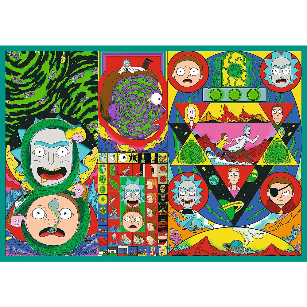 Slagalica - 4x250 - Ludi svijet Ricka i Mortyja - Warner Rick and Morty Trefl 13338_5