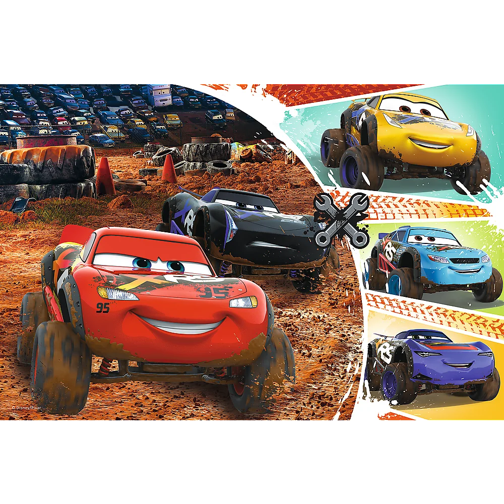 Slagalica Trefl Munja McQueen Disney Auti 3, 60 dijelova_2