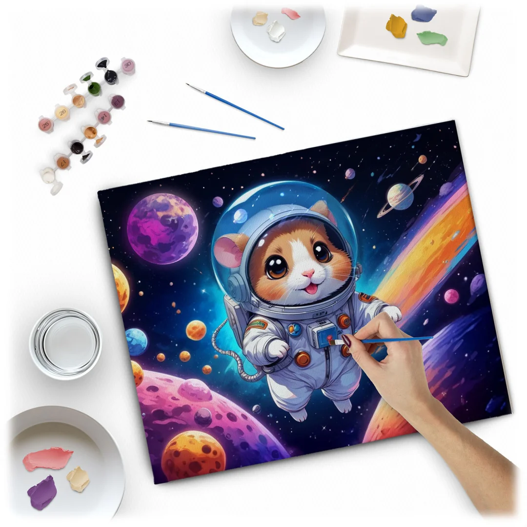 Slika po brojevima 40 × 50 cm Massido Astronaut_2