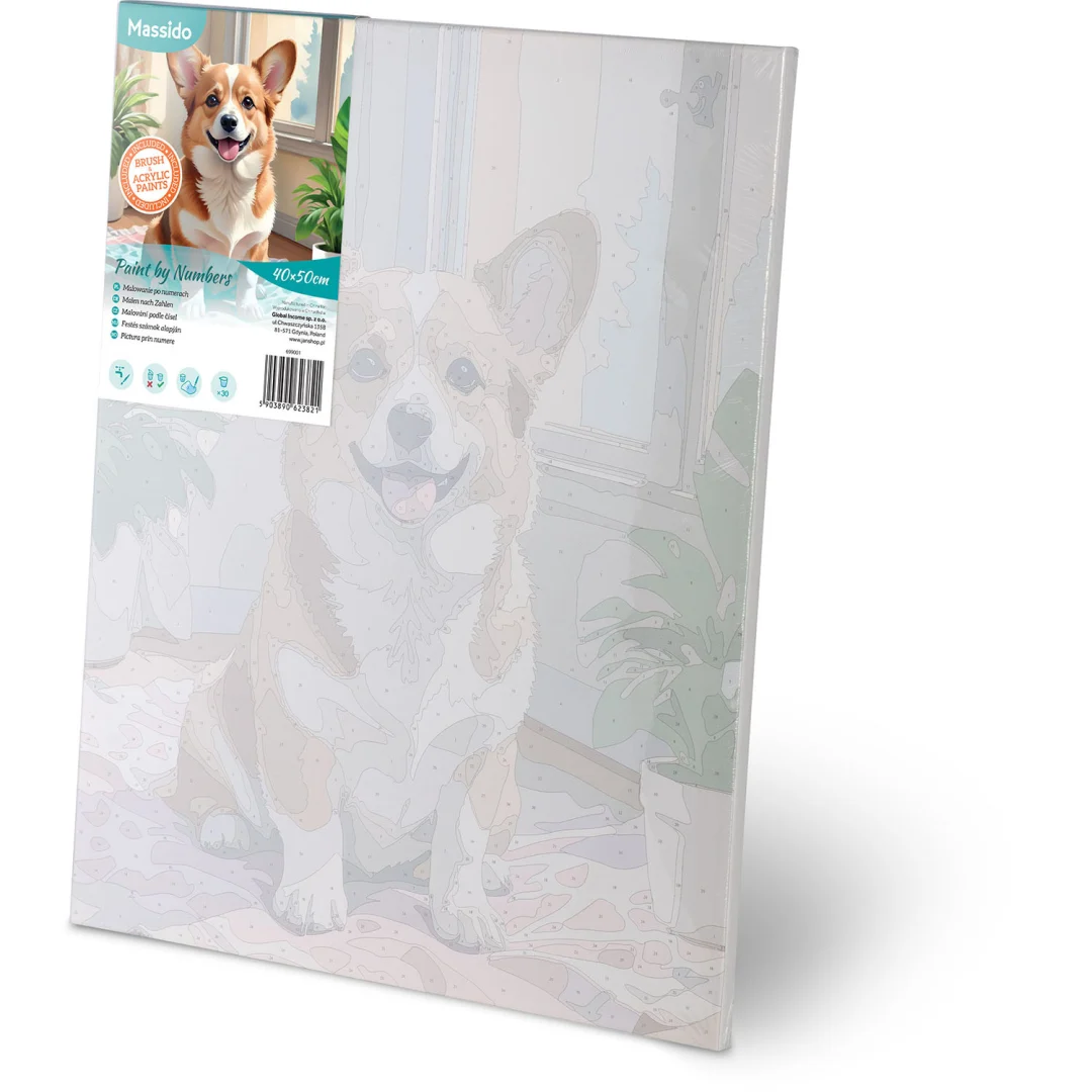 Slika po brojevima 40 × 50 cm Massido Corgi_3
