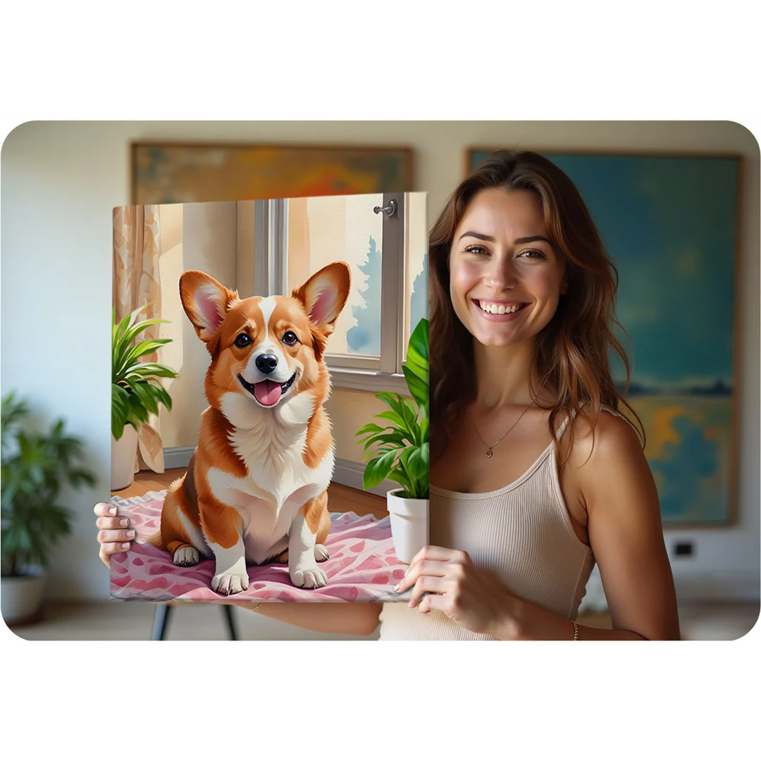 Slika po brojevima 40 × 50 cm Massido Corgi_5