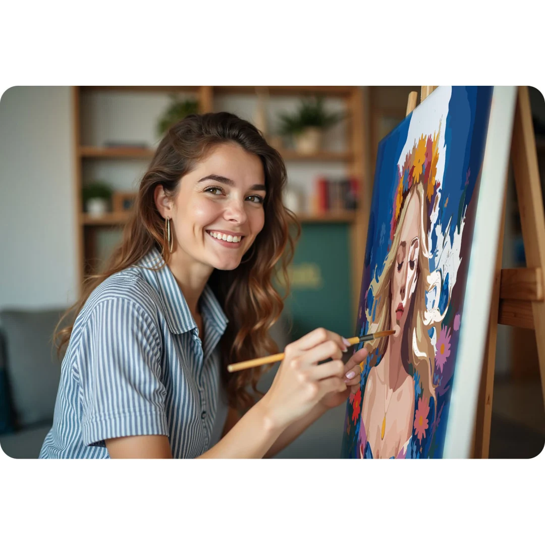 Slika po brojevima 40 × 50 cm Massido Portret žene_7