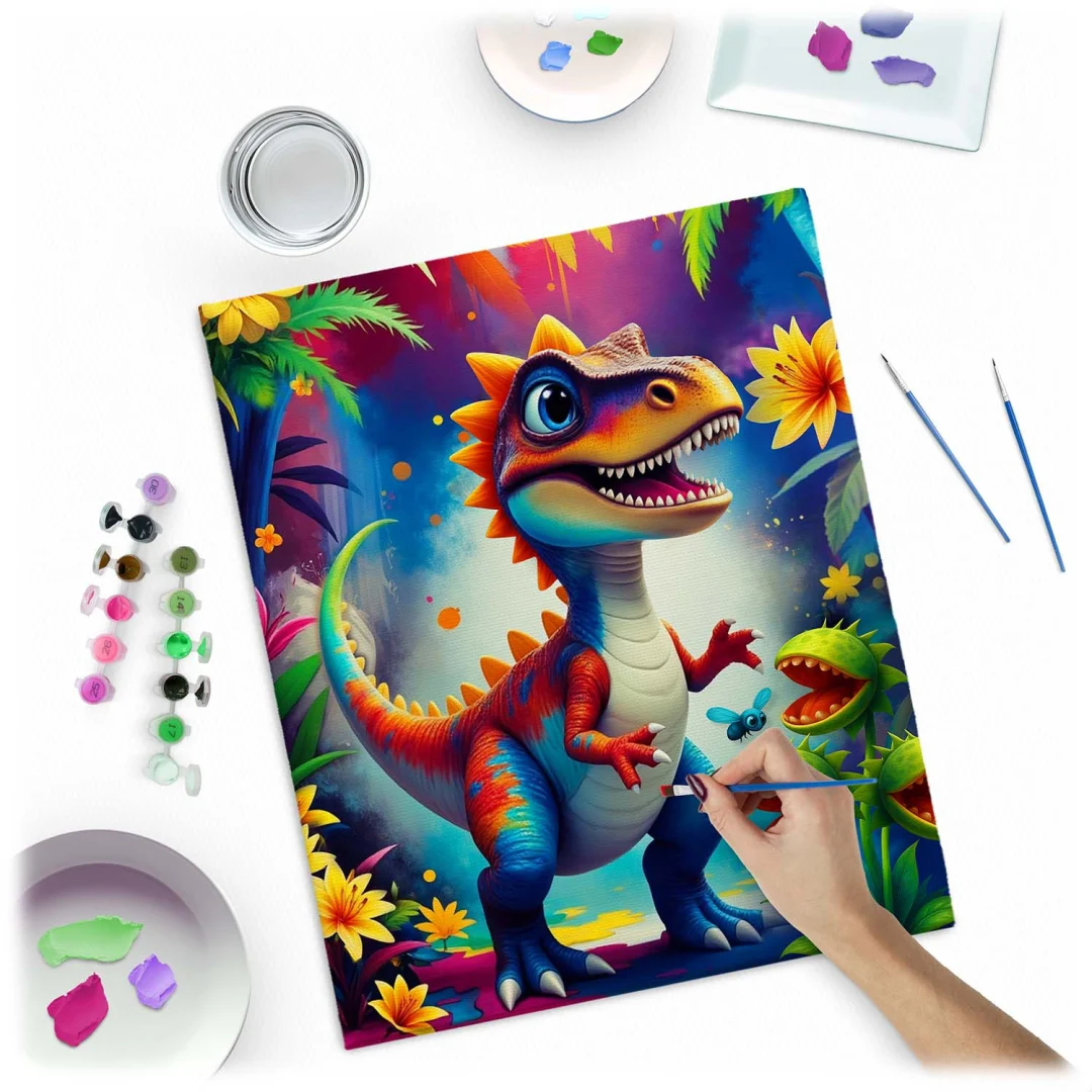 Slika po brojevima Massido 40 × 50 cm dinosaur_3