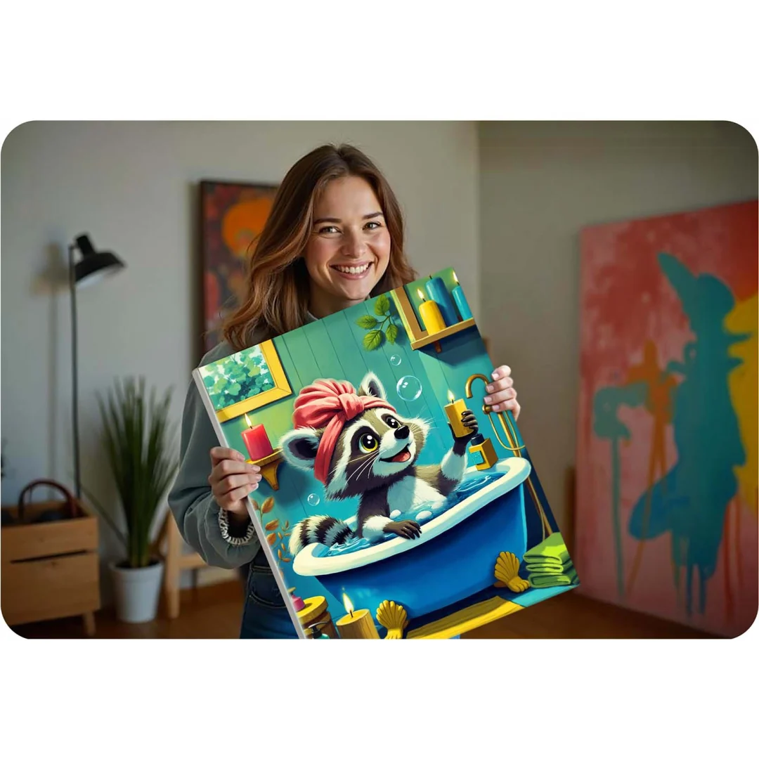 Slika po brojevima Massido 40 × 50 cm rakun_5