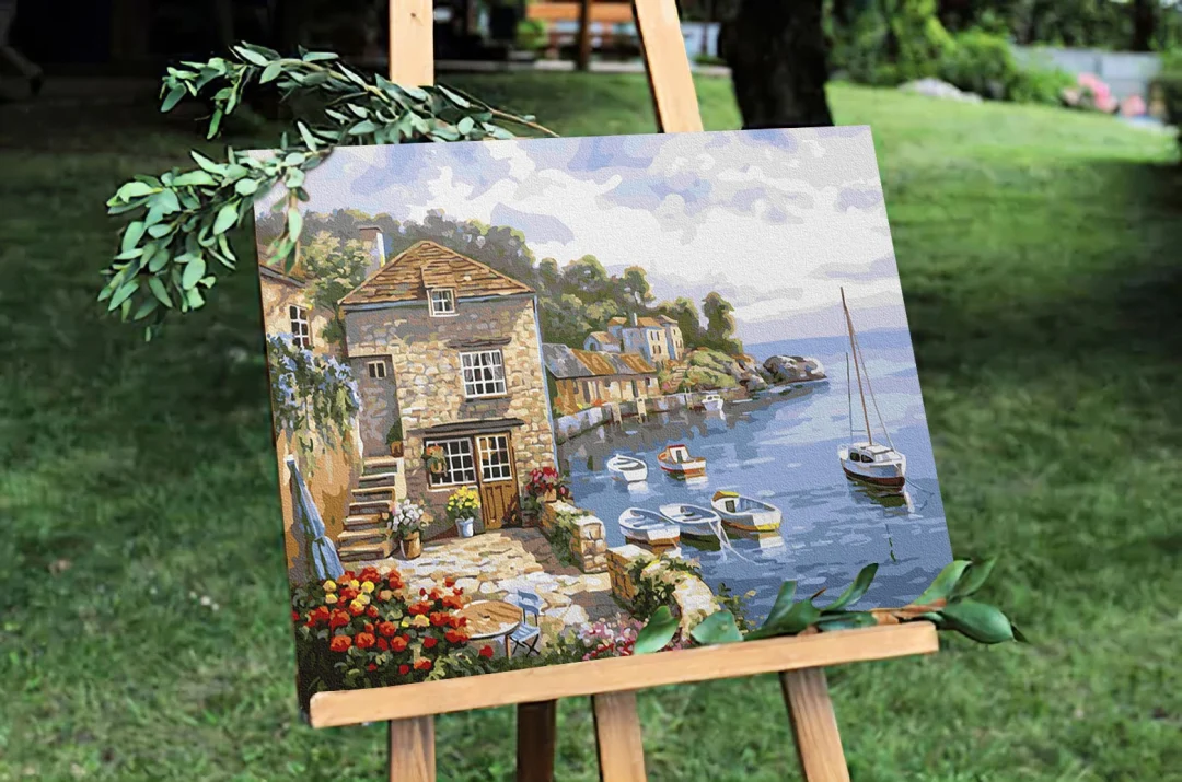 Slikanje po brojevima Jezero Como 40 × 50 cm_2