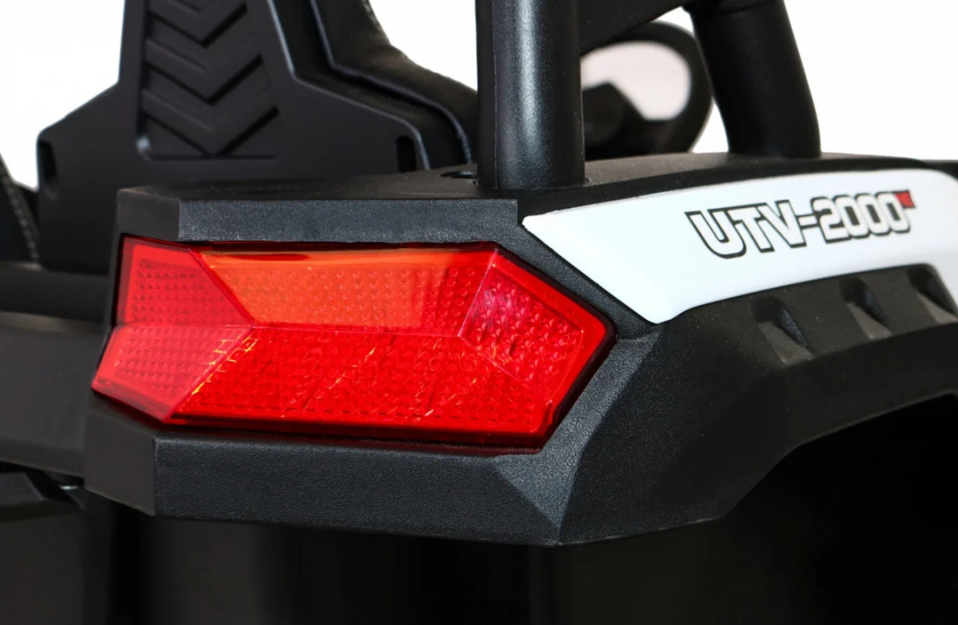 Snažan trkaći ATV buggy za 2 djece bijeli + motor bez četkica + kotači na napuhavanje, bijela buggy na akumulator_16