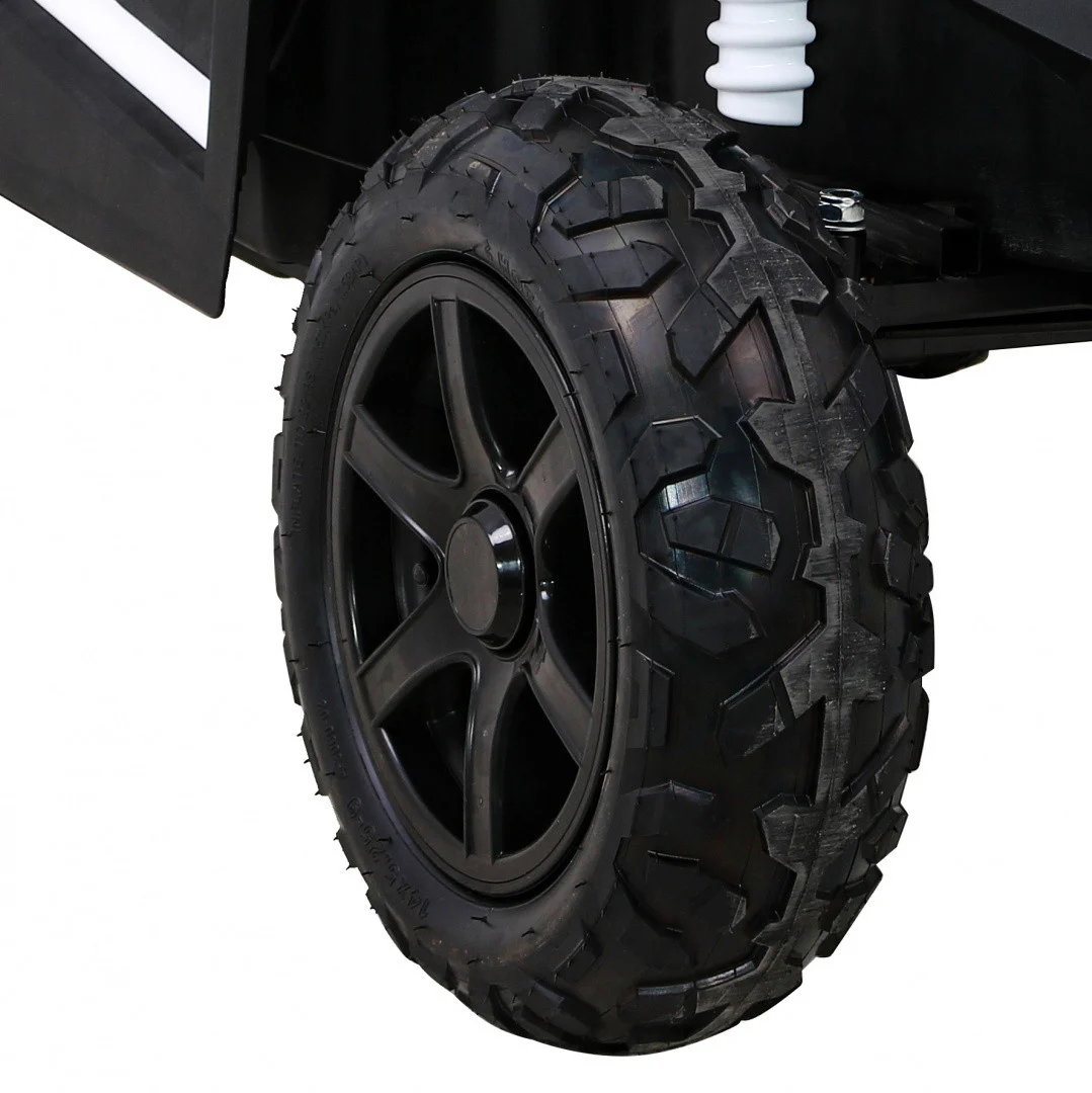 Snažan trkaći ATV buggy za 2 djece bijeli + motor bez četkica + kotači na napuhavanje, bijela buggy na akumulator_18