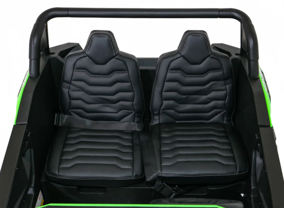 Snažan trkaći ATV buggy za 2 djece zeleni + motor bez četkica + gume na napuhavanje + audio, zelena buggy na akumulator_13