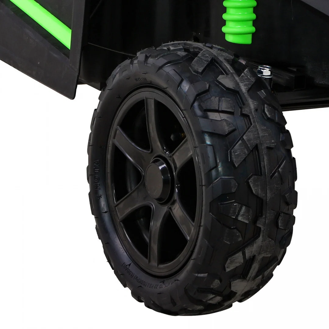 Snažan trkaći ATV buggy za 2 djece zeleni + motor bez četkica + gume na napuhavanje + audio, zelena buggy na akumulator_20