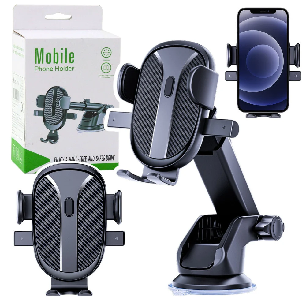 Snažni držač za telefon vakuum + ventilacija crni_1