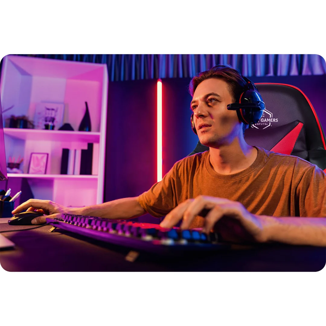 Sofotel Draknor gamerska stolica crno-crvena_10