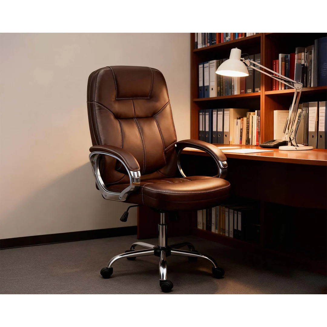 Sofotel tamnosmeđa okretna uredska stolica, tamnosmeđa, var. 355-DARK-BROWN_13