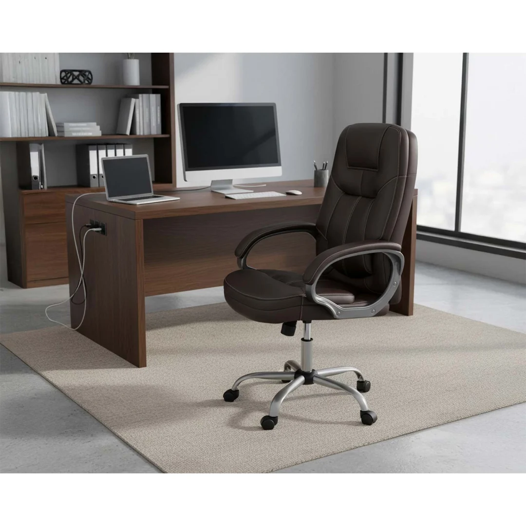 Sofotel tamnosmeđa okretna uredska stolica, tamnosmeđa, var. 355-DARK-BROWN_15