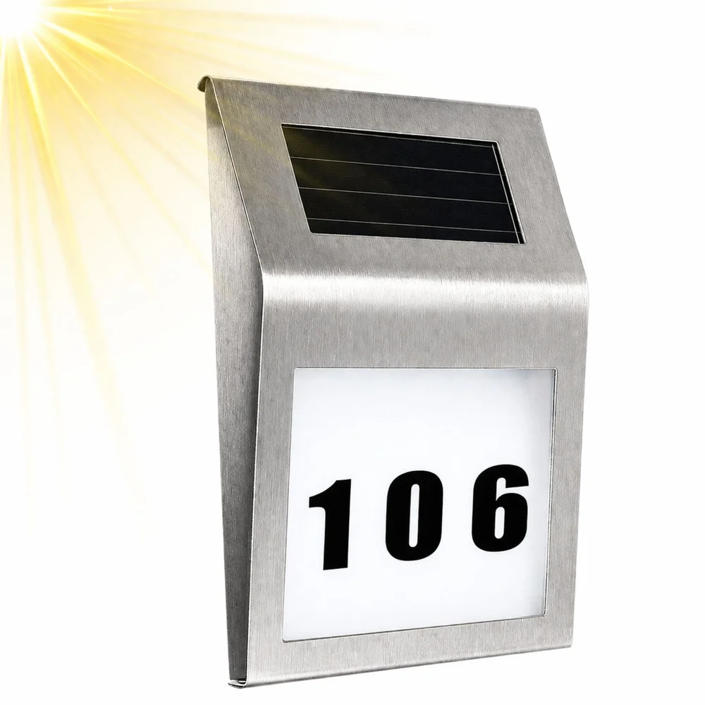Solarna LED lampa s osvijetljenim kućnim brojem, IP65_3