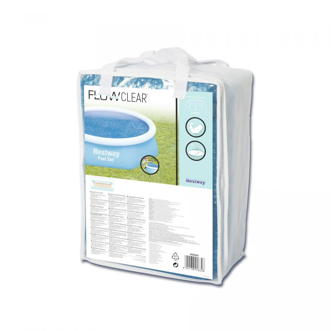 Solarni pokrov od 210 cm za brzopostavljivi prošireni bazen BESTWAY od 244 cm/8 stopa_4