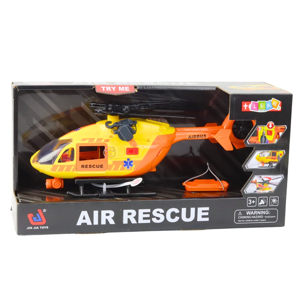 Spašilački helikopter s kukom i nosilima, svjetla i zvukovi, narančasti, 1:12_4