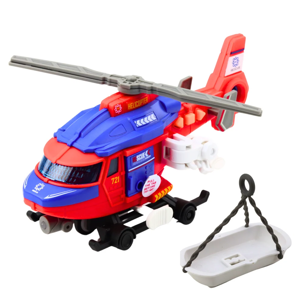 Spasilački helikopter s nosilima i vitlom, svjetla i zvuk, 20 cm_2