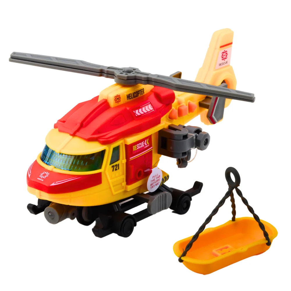 Spasilački helikopter s nosilima i vitlom, svjetla i zvuk, 20 cm_4