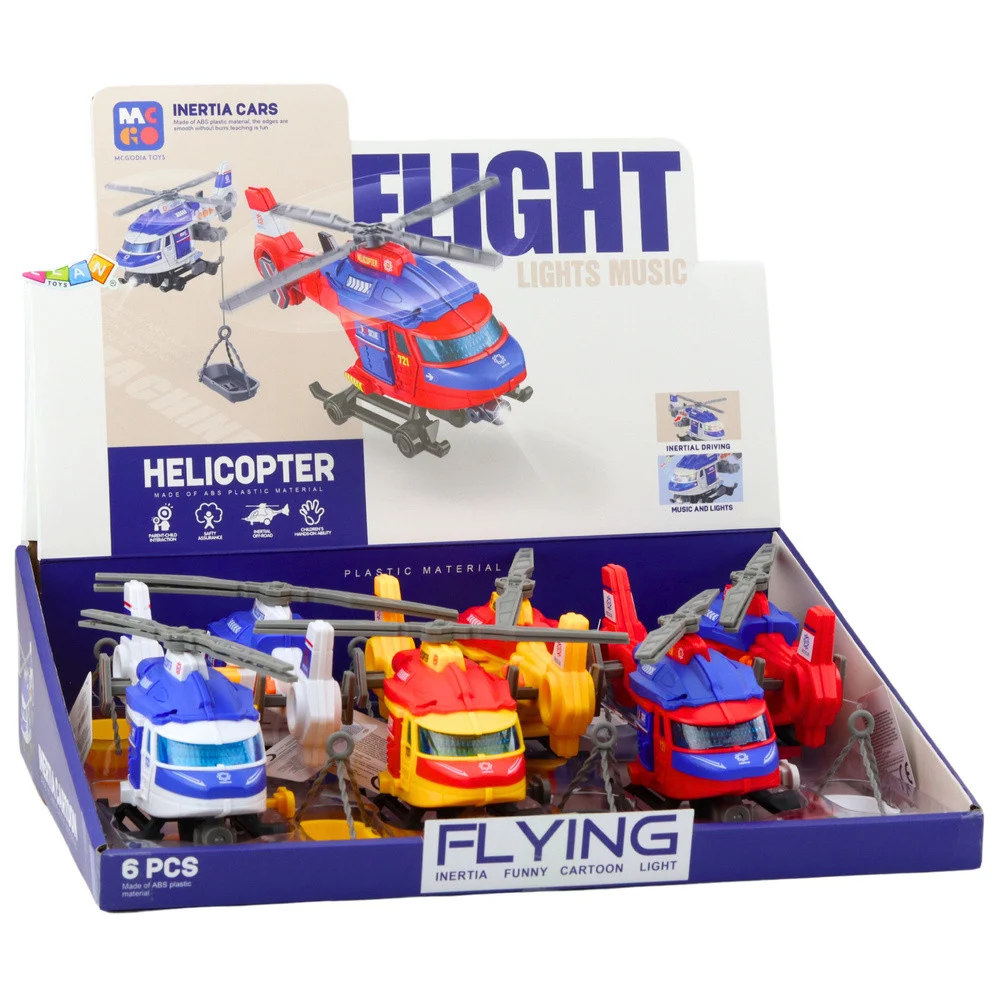 Spasilački helikopter s nosilima i vitlom, svjetla i zvuk, 20 cm_5