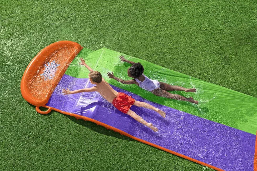 SplashCoaster vodeni tobogan za 2 djece 3+ BESTWAY staza 488 cm + prskalice + rampa_6