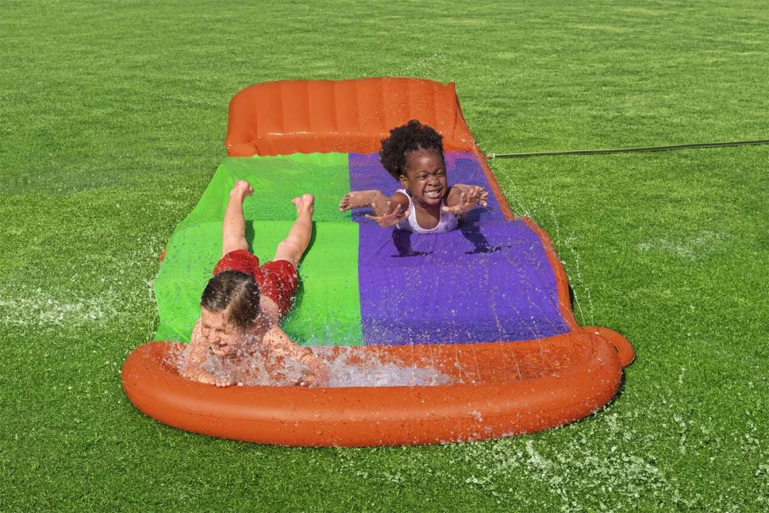 SplashCoaster vodeni tobogan za 2 djece 3+ BESTWAY staza 488 cm + prskalice + rampa_7