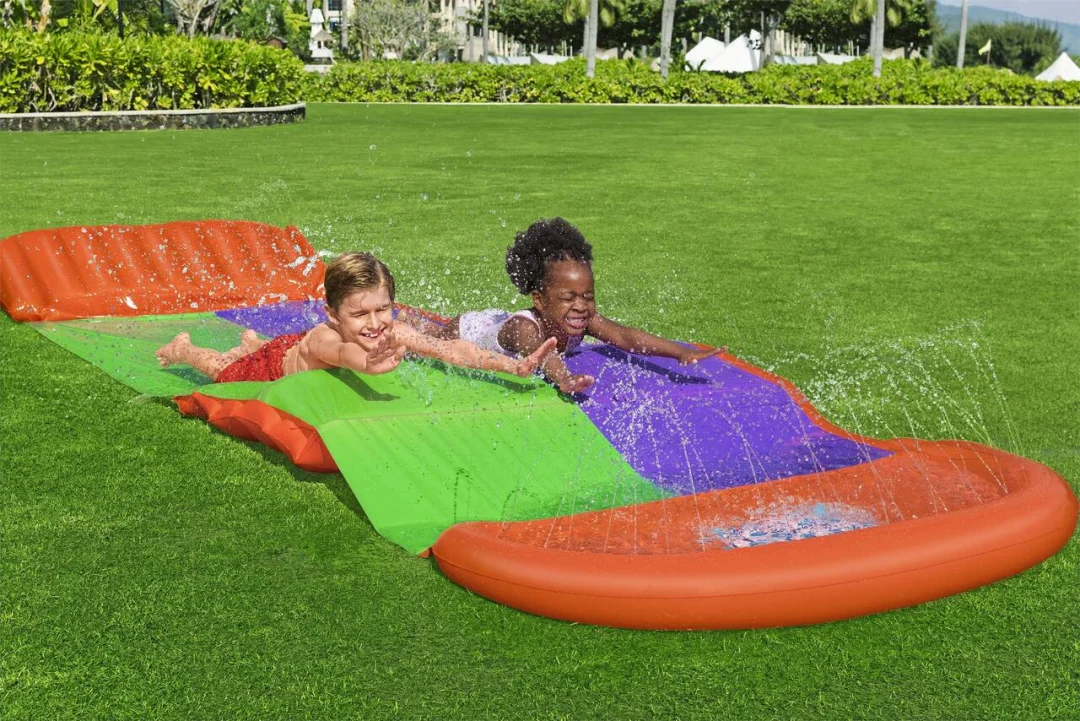 SplashCoaster vodeni tobogan za 2 djece 3+ BESTWAY staza 488 cm + prskalice + rampa_8