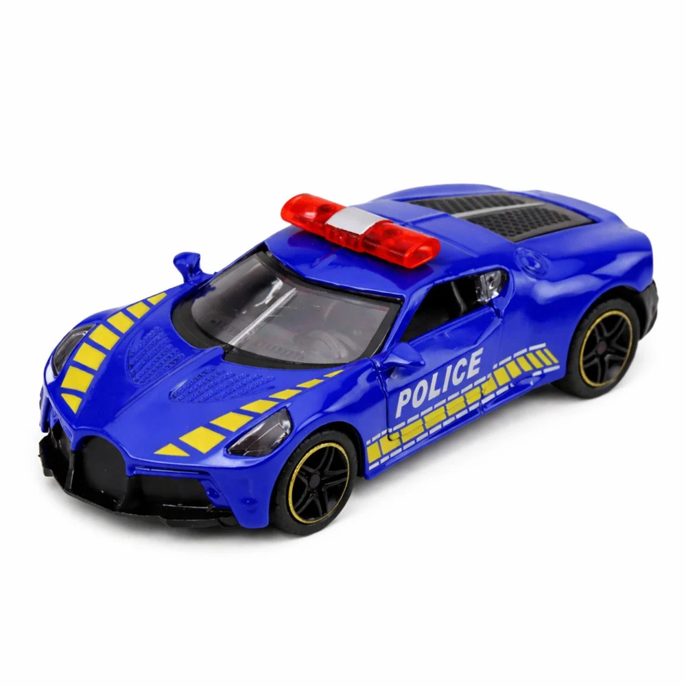 Sportski automobil Policijski automobil s motornim pogonom Metalno plava boja 1:43_2