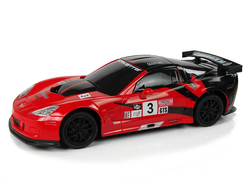 Sportski automobil na daljinsko upravljanje 1:24 Corvette C6.R Crvena 2.4 G svjetla_2