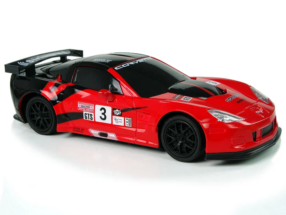 Sportski automobil na daljinsko upravljanje 1:24 Corvette C6.R Crvena 2.4 G svjetla_3