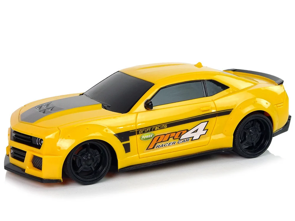 Sportski automobil na daljinsko upravljanje 1:24 za trke sa žuto zatamnjenim prozorima_2