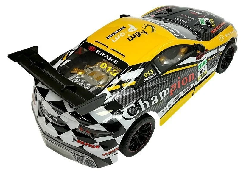 Sportski automobil na daljinsko upravljanje 2,4 GHz, žuti, 1:10_4