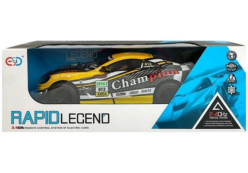 Sportski automobil na daljinsko upravljanje 2,4 GHz, žuti, 1:10_7