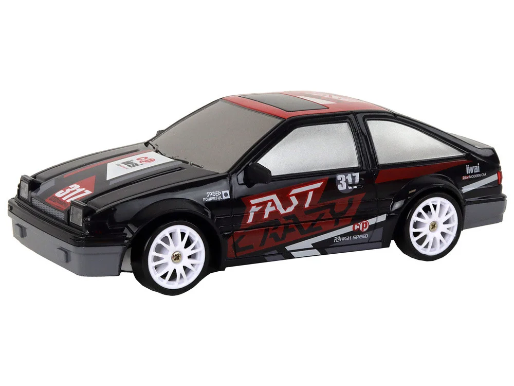 Sportski automobil na daljinsko upravljanje R/C 1:24 Crni zamjenjivi kotači_2