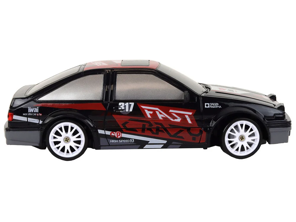 Sportski automobil na daljinsko upravljanje R/C 1:24 Crni zamjenjivi kotači_4