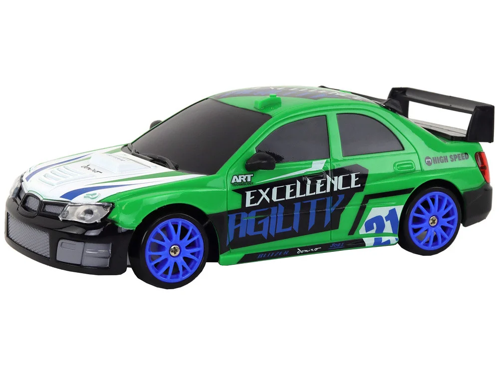 Sportski automobil na daljinsko upravljanje R/C 1:24 Zeleni izmjenjivi kotači_2