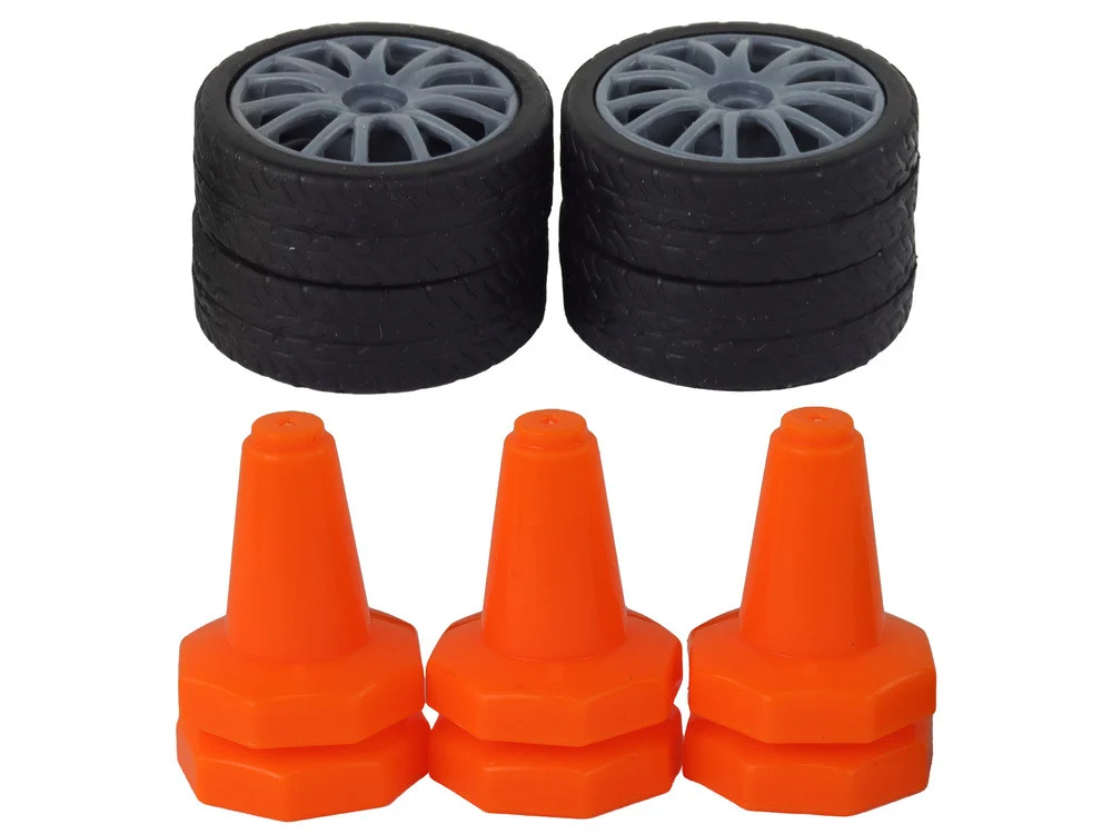 Sportski automobil na daljinsko upravljanje R/C 1:24 Zeleni izmjenjivi kotači_7