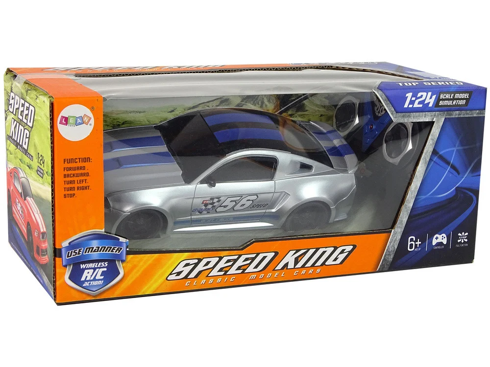 Sportski automobil na daljinsko upravljanje Speed King, 1:24, srebrni_6