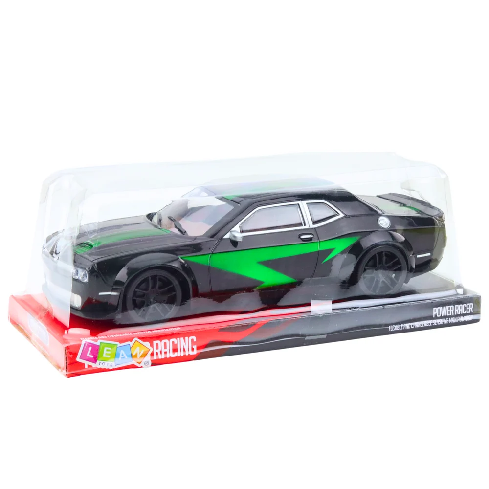 Sportski automobil, sjajna karoserija, crno-zelena_4